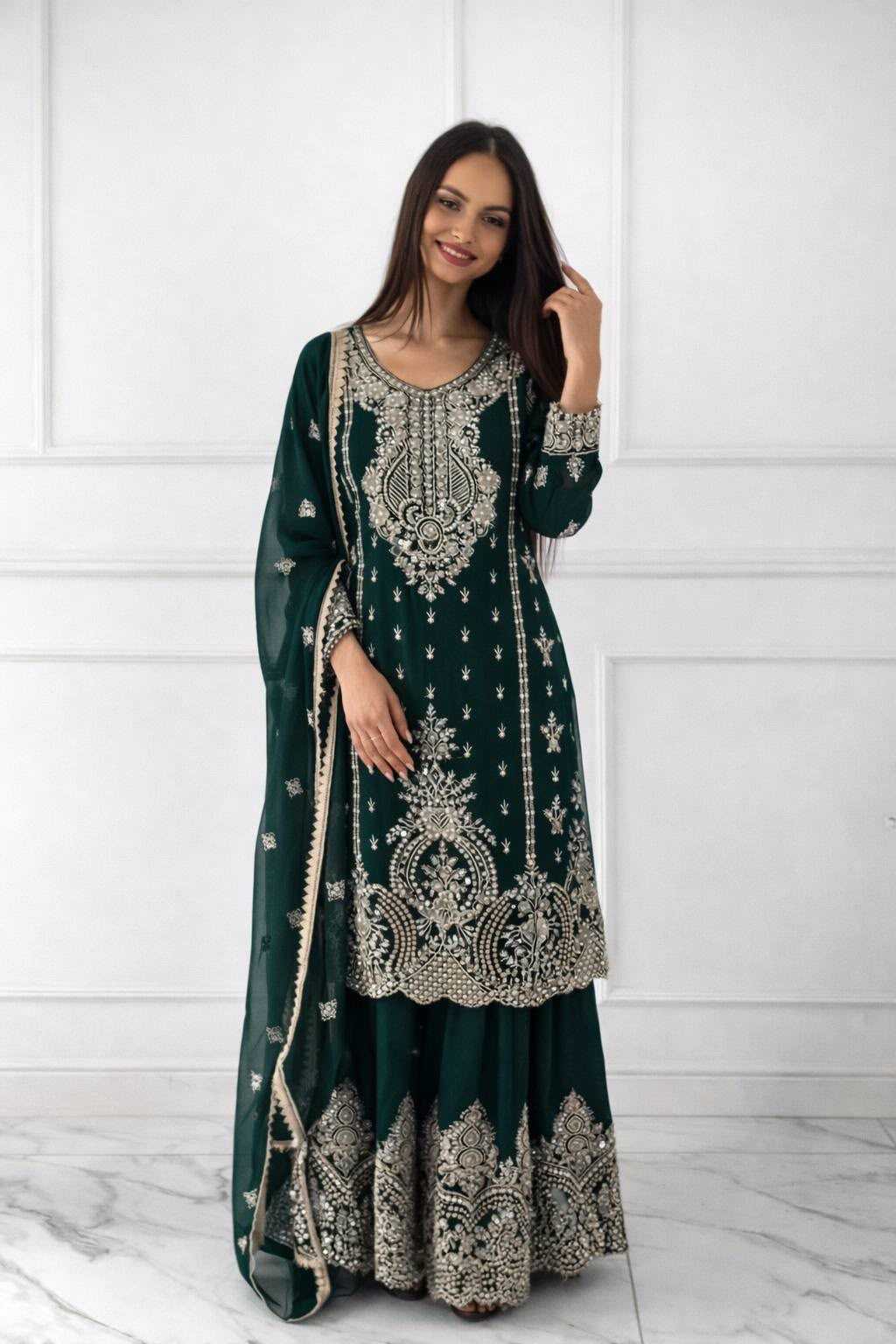 YNF Wholesale Chinon Silk Sharara Salwar Suits  | Surat Manufacturer