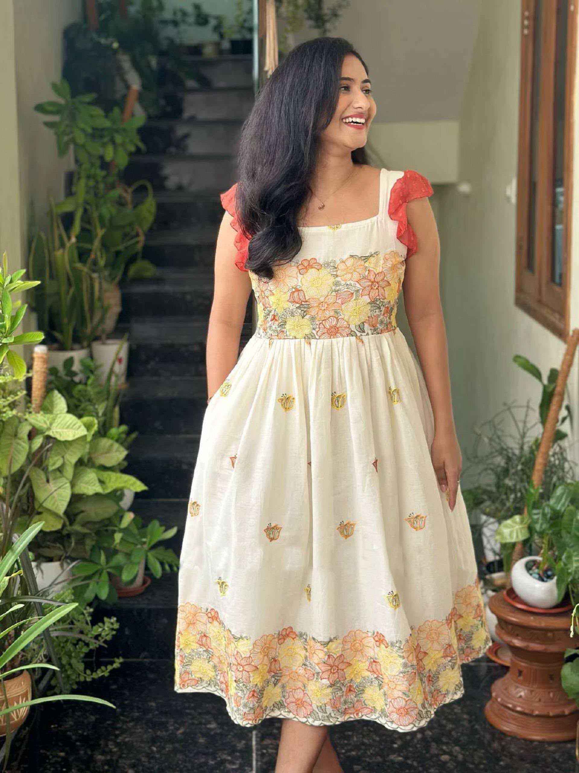 YNF Wholesale Cotton Embroidery Gowns  | Surat Manufacturer
