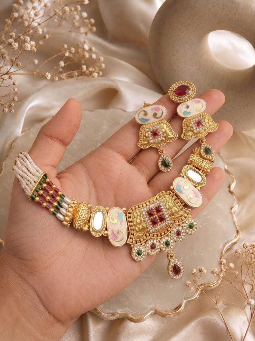 YNF Wholesale Brass Necklaces Set  | Surat Manufacturer