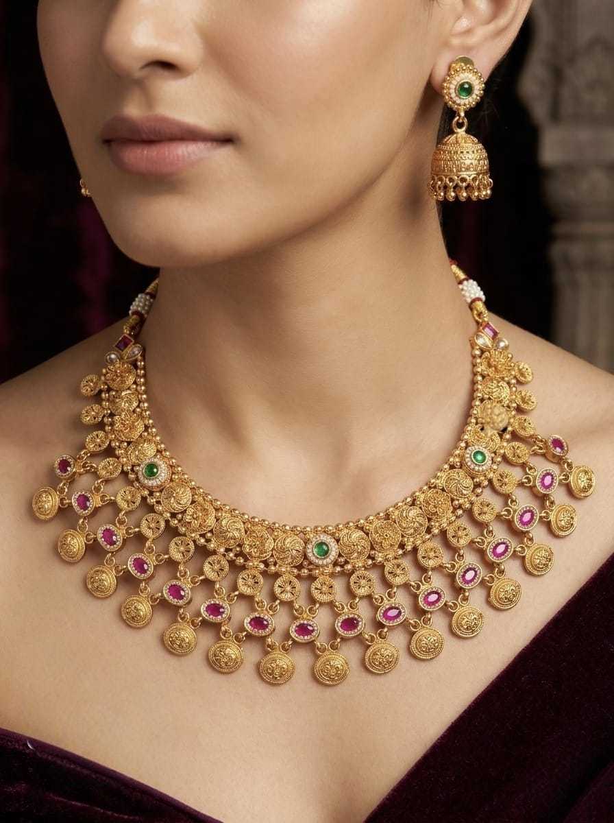 YNF Wholesale Brass Necklaces Set  | Surat Manufacturer
