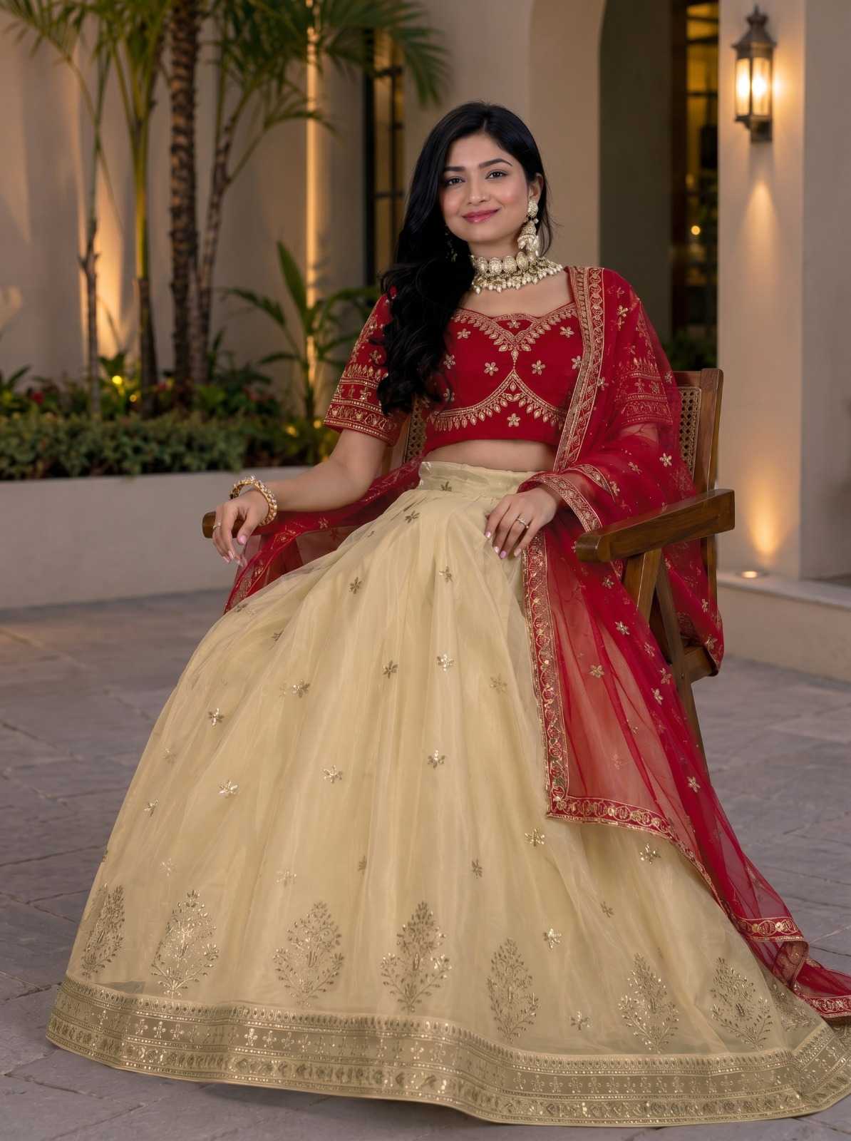 YNF Wholesale Jimmy Choo Embroidered Lehenga  | Surat Manufacturer