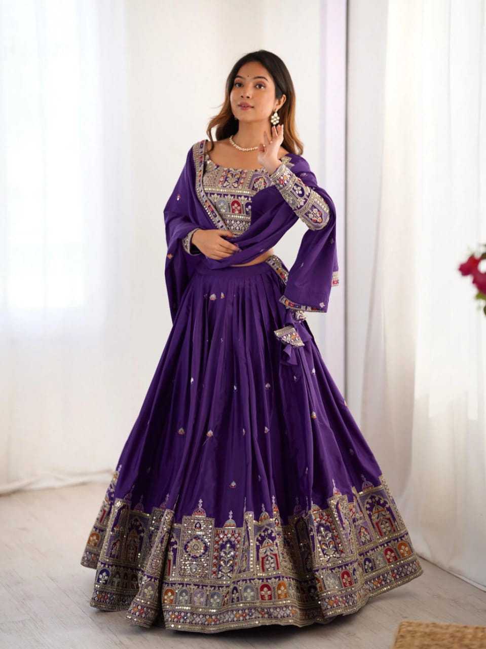 YNF Wholesale Chinon Designer Lehenga  | Surat Manufacturer