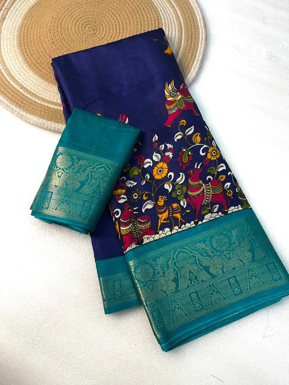 YNF Wholesale Dola Silk Kalamkari Sarees  | Surat Manufacturer