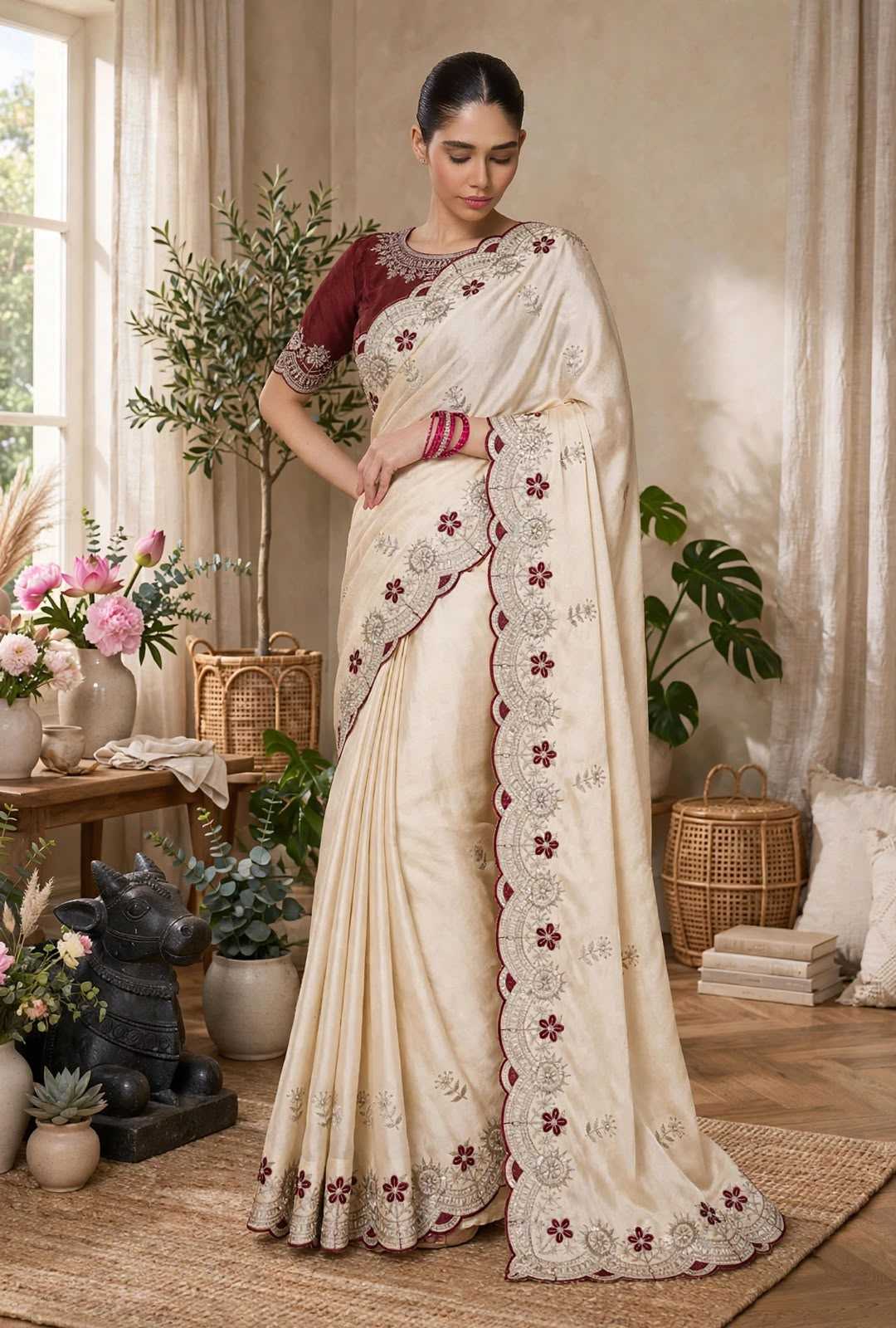YNF Wholesale Rangoli Silk Embroidered Sarees  | Surat Manufacturer