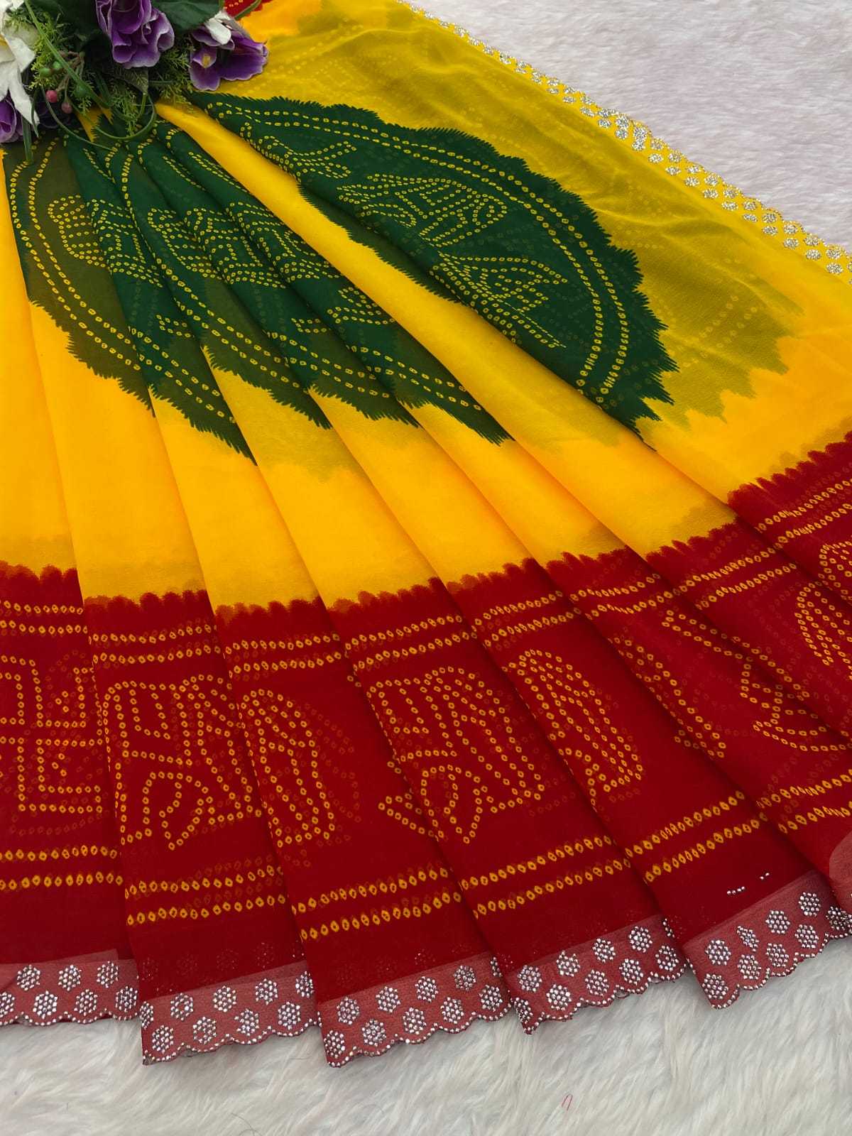YNF Wholesale Georgette Georgette Sarees KESH179 JAMKUDI | Surat Manufacturer
