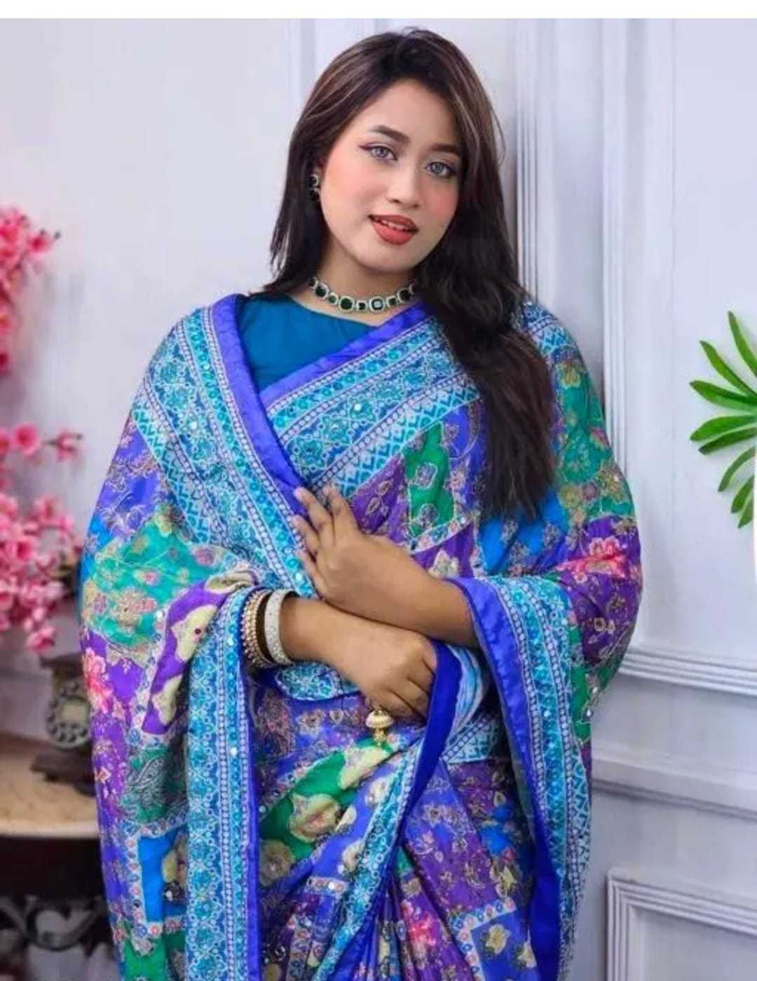 YNF Wholesale Chinon Silk Party Wear Silk Sarees  | Surat Manufacturer