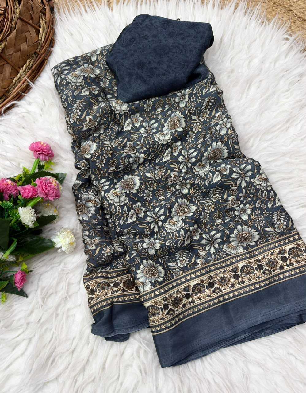 YNF Wholesale Crepe Silk Printed Silk Saree  | Surat Manufacturer