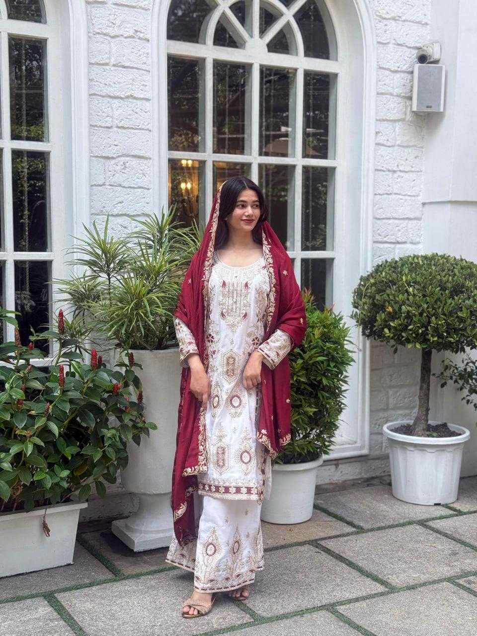 YNF Wholesale Chinon Silk Embroidery Suits  | Surat Manufacturer