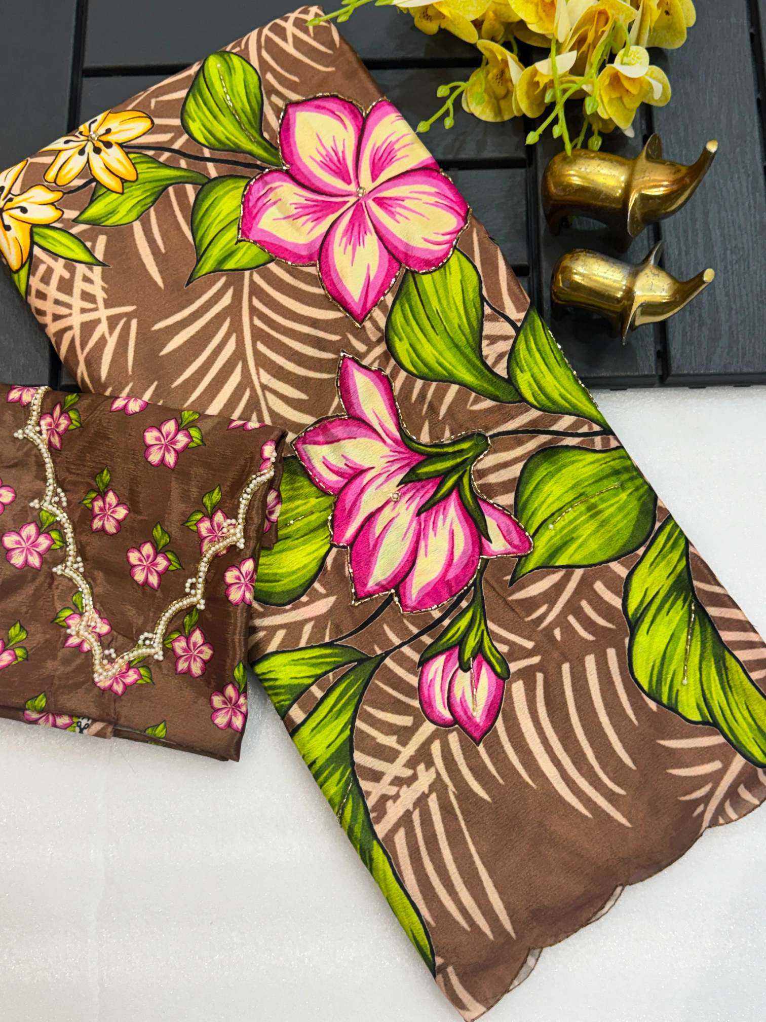 YNF Wholesale Chinon Silk Soft Silk Sarees KESH187 Archana | Surat Manufacturer