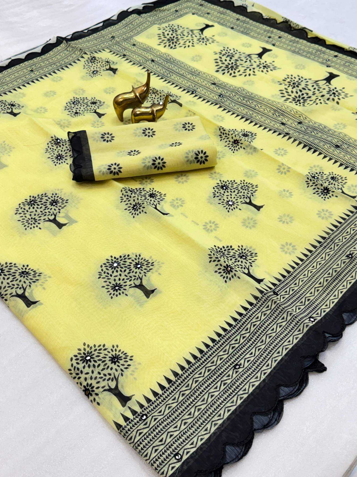YNF Wholesale Chanderi Cotton Printed Sarees KESH187 Balika Vadhu | Surat Manufacturer