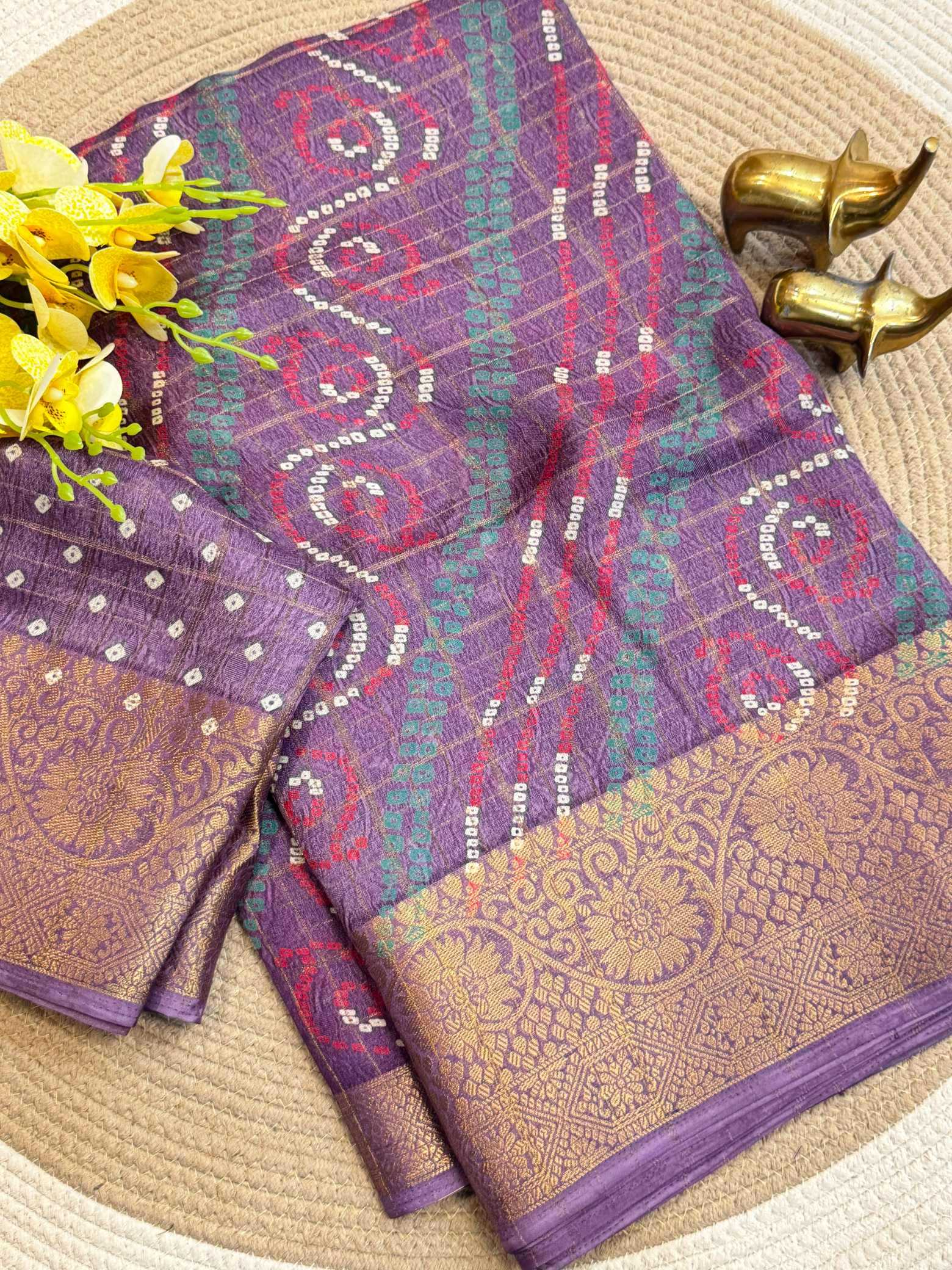 YNF Wholesale Jacquard Printed Sarees  | Surat Manufacturer