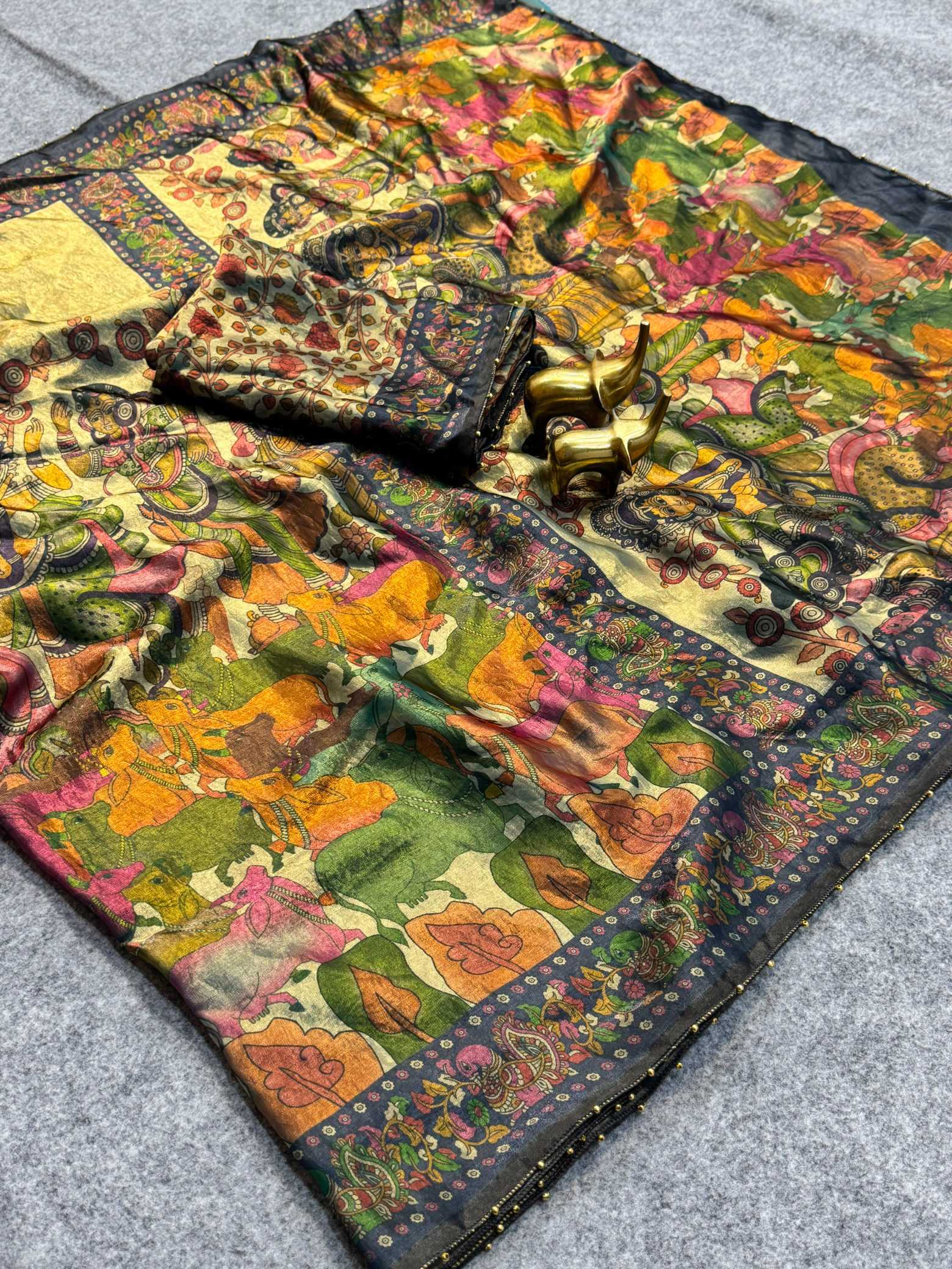 YNF Wholesale Space Silk Printed Silk Saree  | Surat Manufacturer