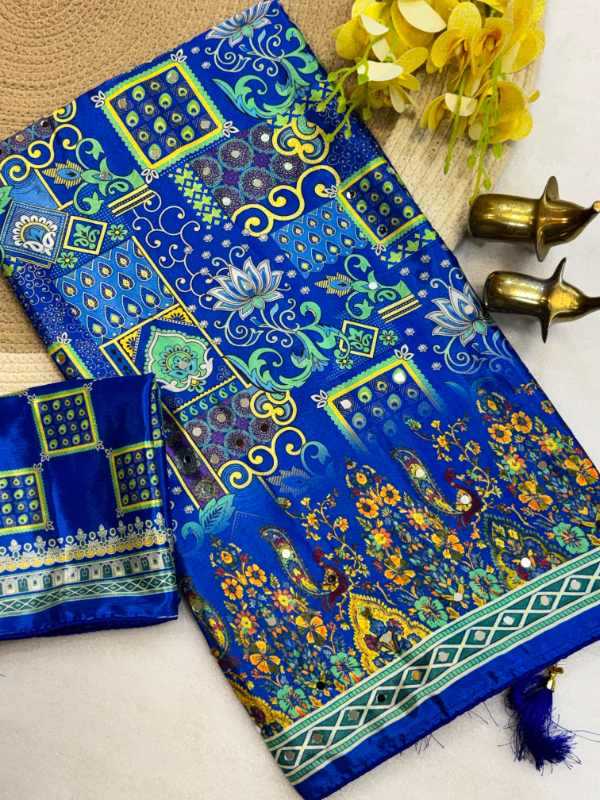 YNF Wholesale Chinon Printed Sarees  | Surat Manufacturer