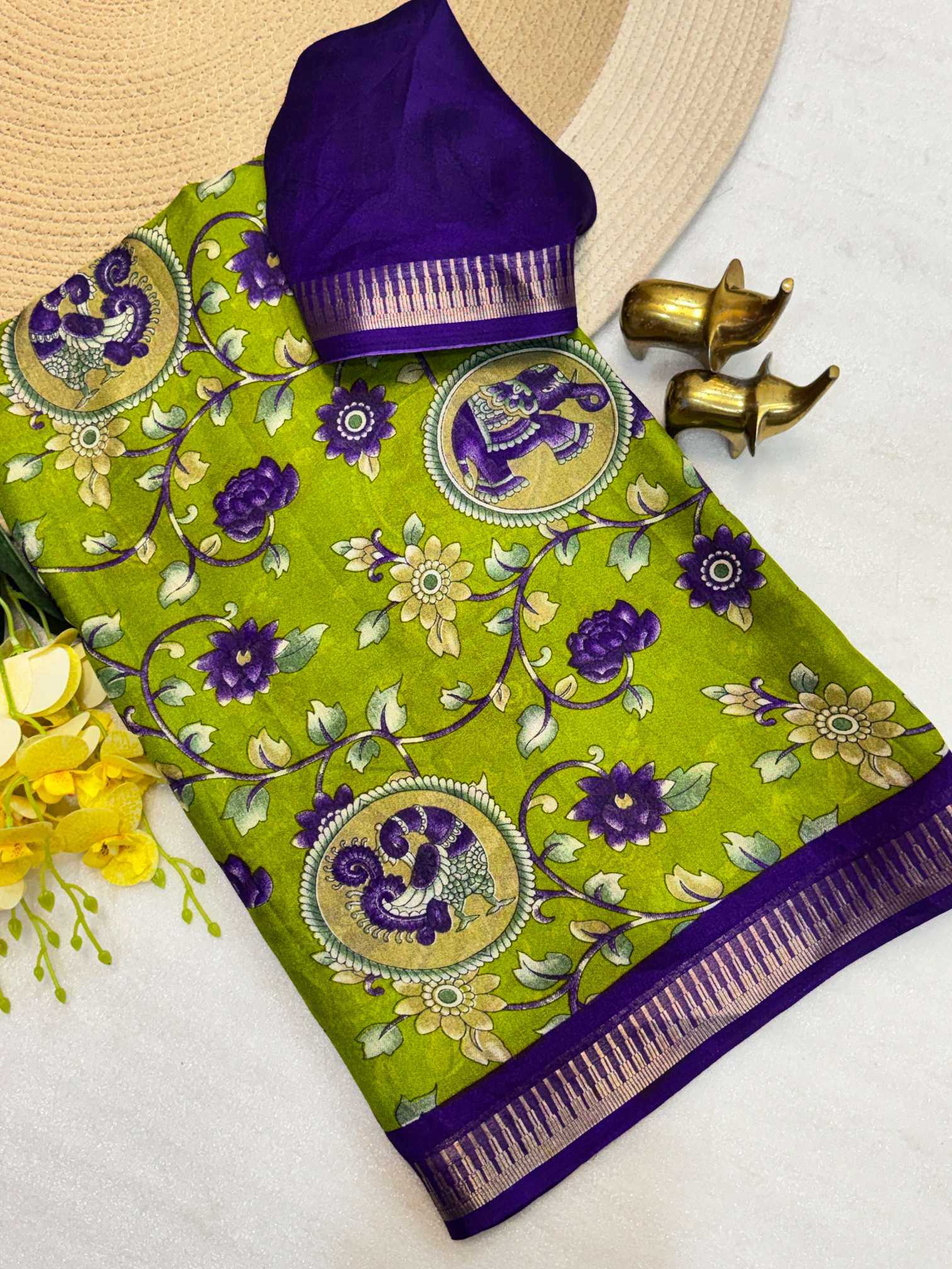 YNF Wholesale Dull Moss Party Wear Sarees KESH187 Niyati | Surat Manufacturer