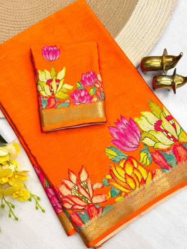 YNF Wholesale Chinon Silk Printed Sarees  | Surat Manufacturer
