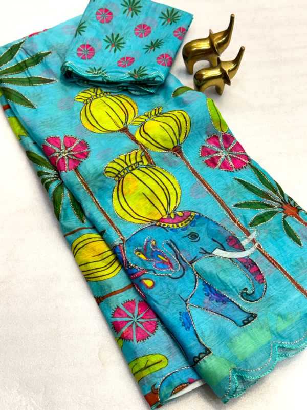 YNF Wholesale Chanderi Cotton Printed Sarees  | Surat Manufacturer