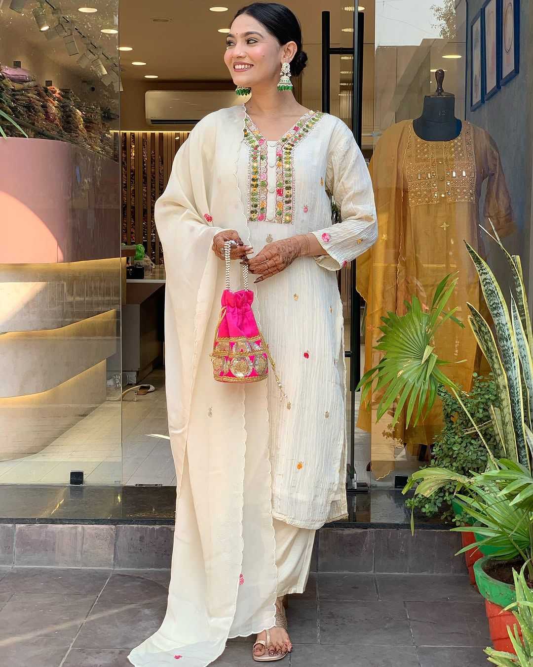 YNF Wholesale Chinon Party Wear Kurtis  | Surat Manufacturer