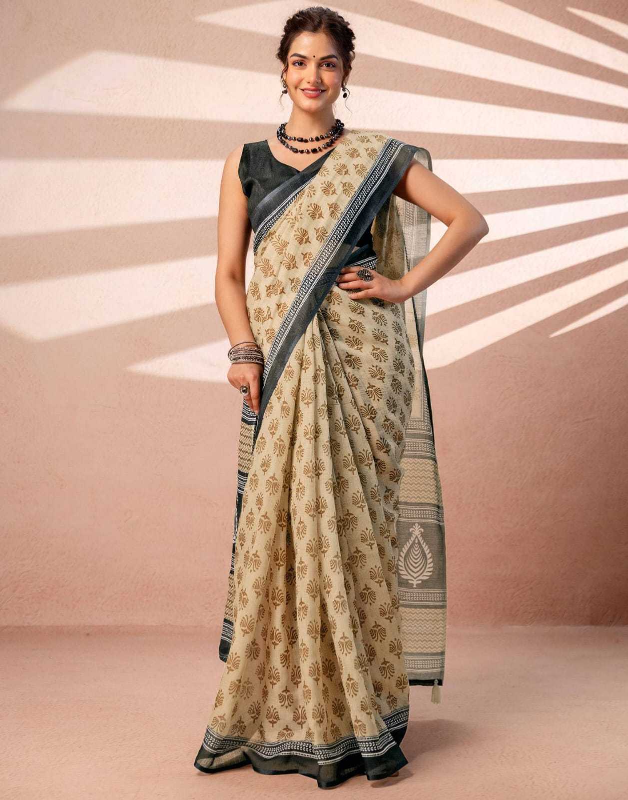 YNF Wholesale Cotton Designer Sarees  | Surat Manufacturer