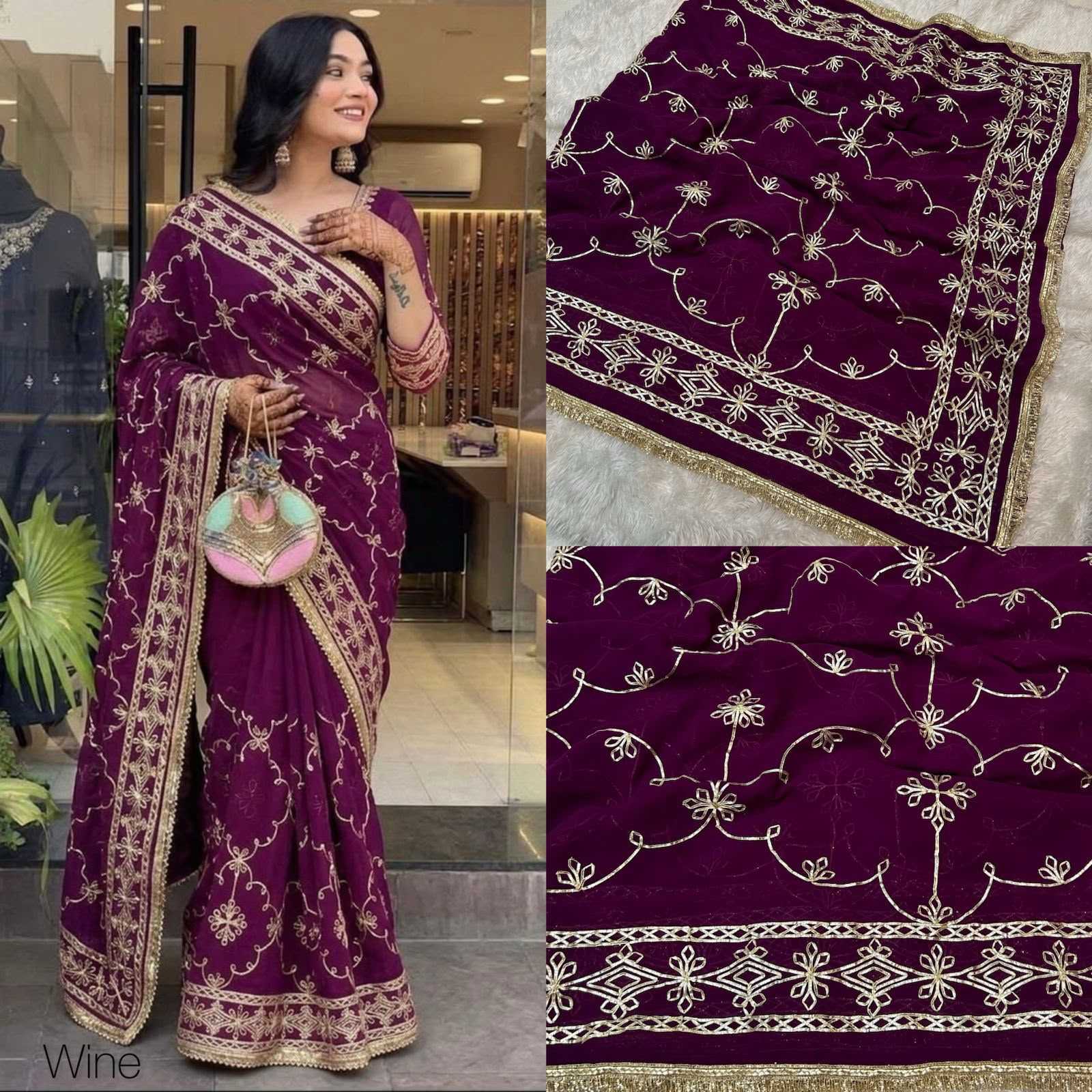 YNF Wholesale Georgette Georgette Sarees  | Surat Manufacturer