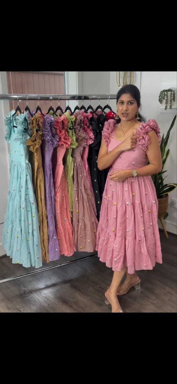 YNF Wholesale Chanderi Cotton Maxi Dresses KESH210 205 | Surat Manufacturer