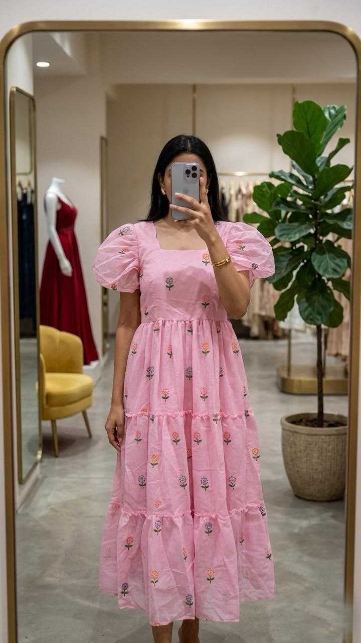 YNF Wholesale Chanderi Cotton Maxi Dresses KESH210 241 | Surat Manufacturer