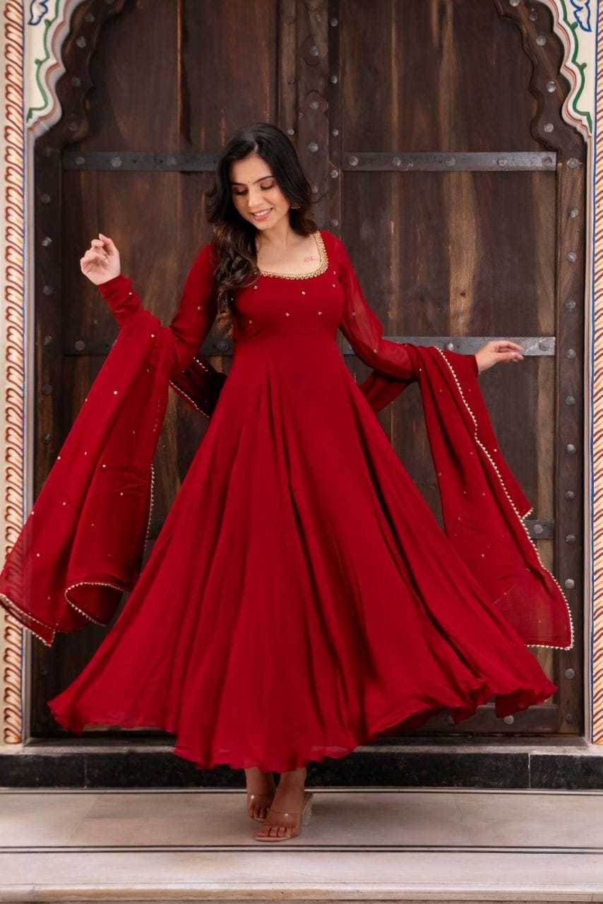 YNF Wholesale Faux Georgette Embroidery Suits  | Surat Manufacturer