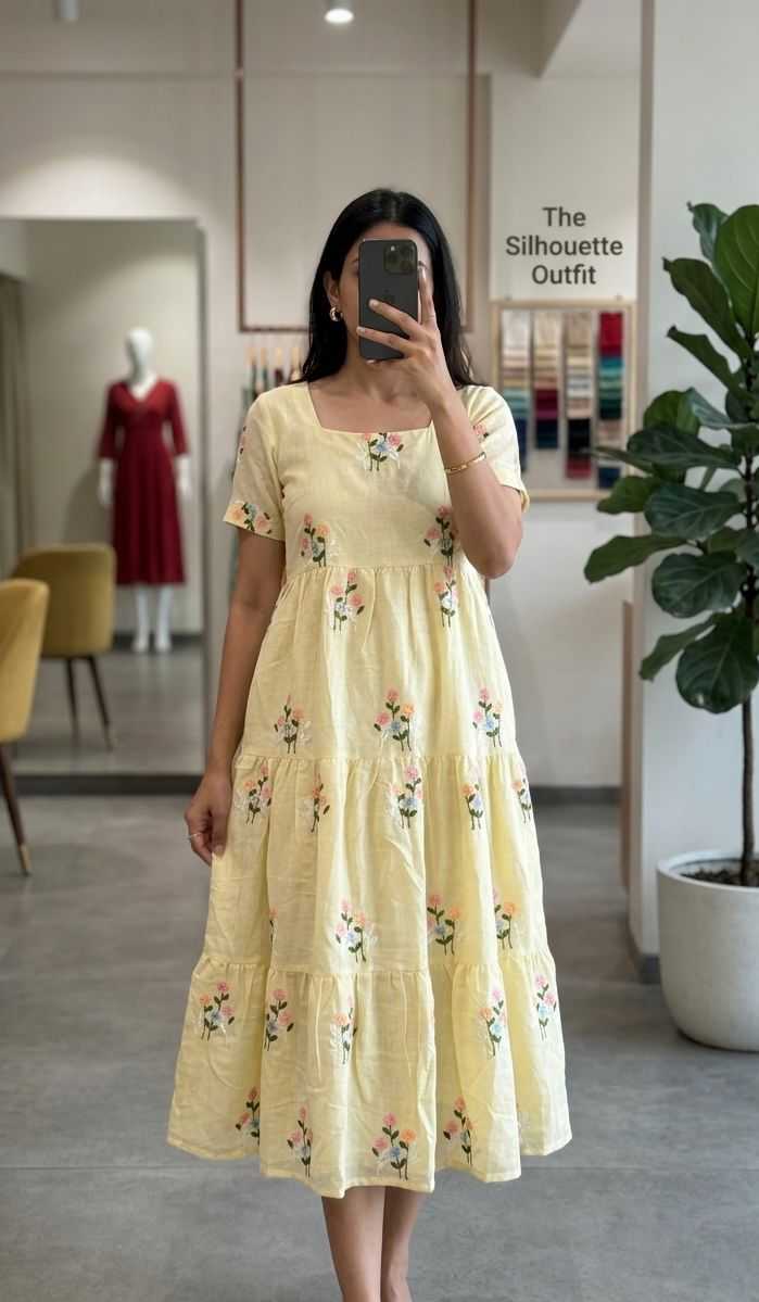YNF Wholesale Chanderi Cotton Maxi Dresses KESH210 FOUR VIBRANT | Surat Manufacturer