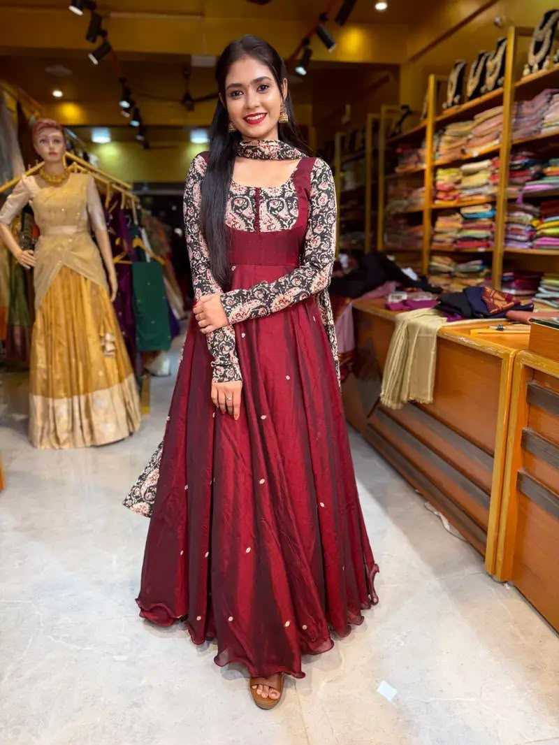YNF Wholesale Georgette Printed Gowns KESH210 KRITI | Surat Manufacturer
