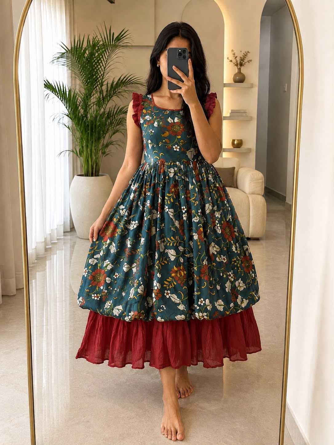 YNF Wholesale Cotton Midi Dresses KESH210 Strik | Surat Manufacturer