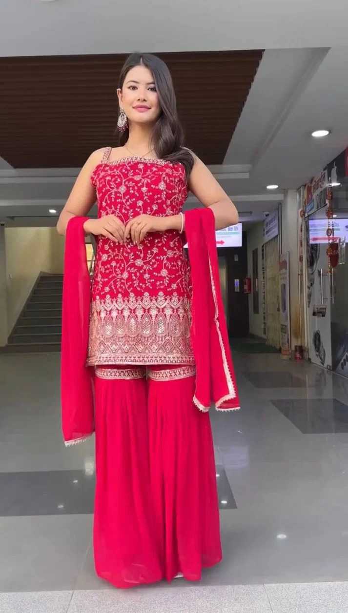 YNF Wholesale Faux Georgette Embroidery Suits KESH213 306 | Surat Manufacturer