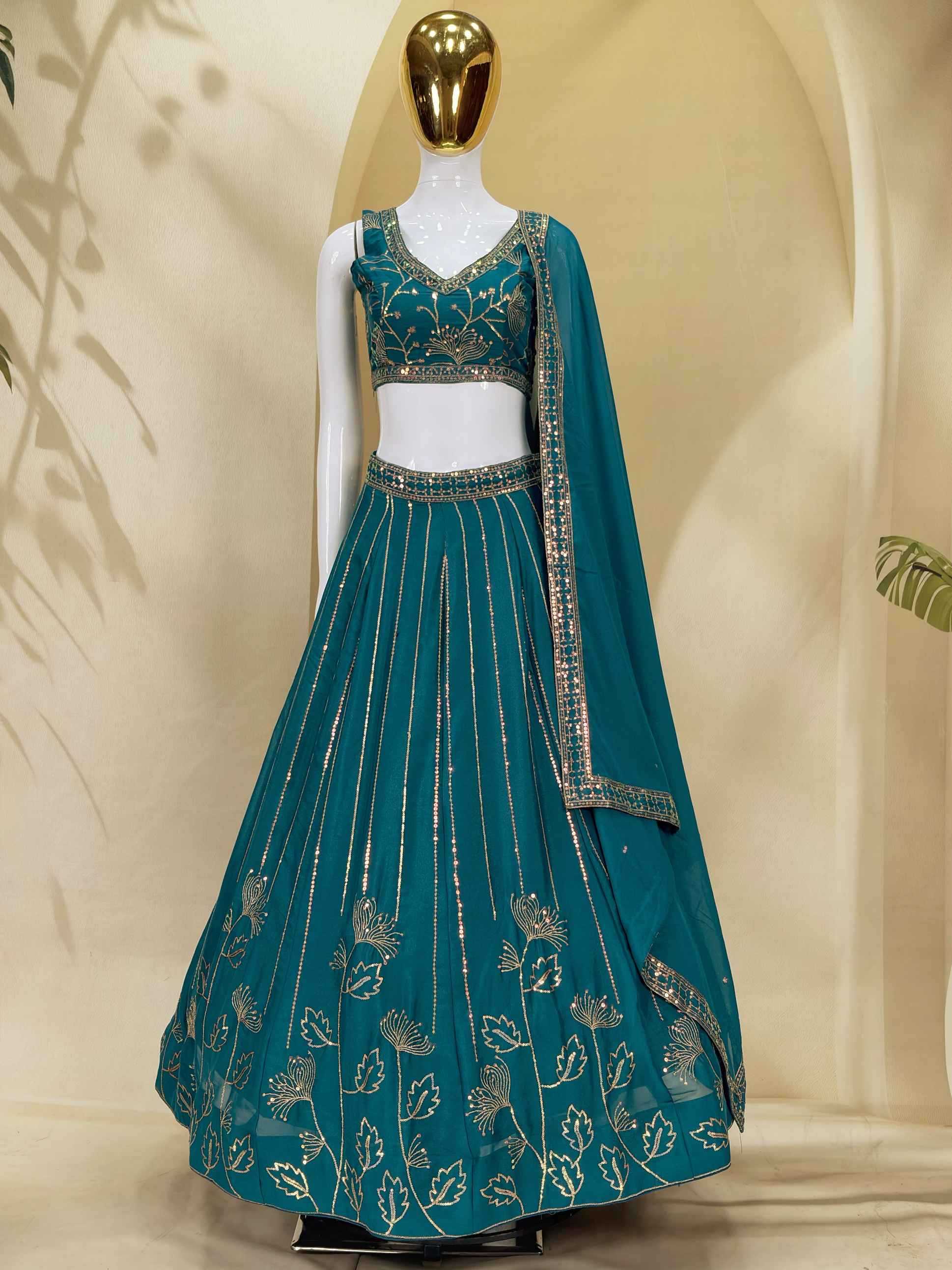 YNF Wholesale Georgette Embroidered Lehenga KESH213 347 | Surat Manufacturer