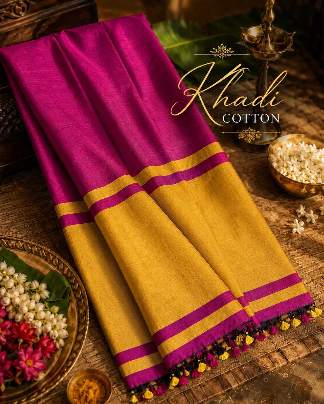 YNF Wholesale Khadi Cotton Designer Sarees  | Surat Manufacturer
