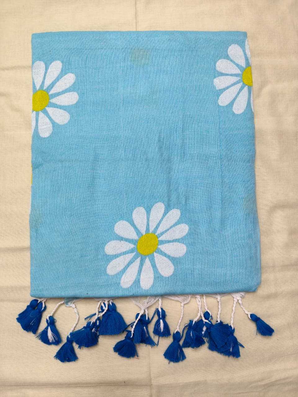YNF Wholesale Khadi Cotton Hand Printed Saree  | Surat Manufacturer