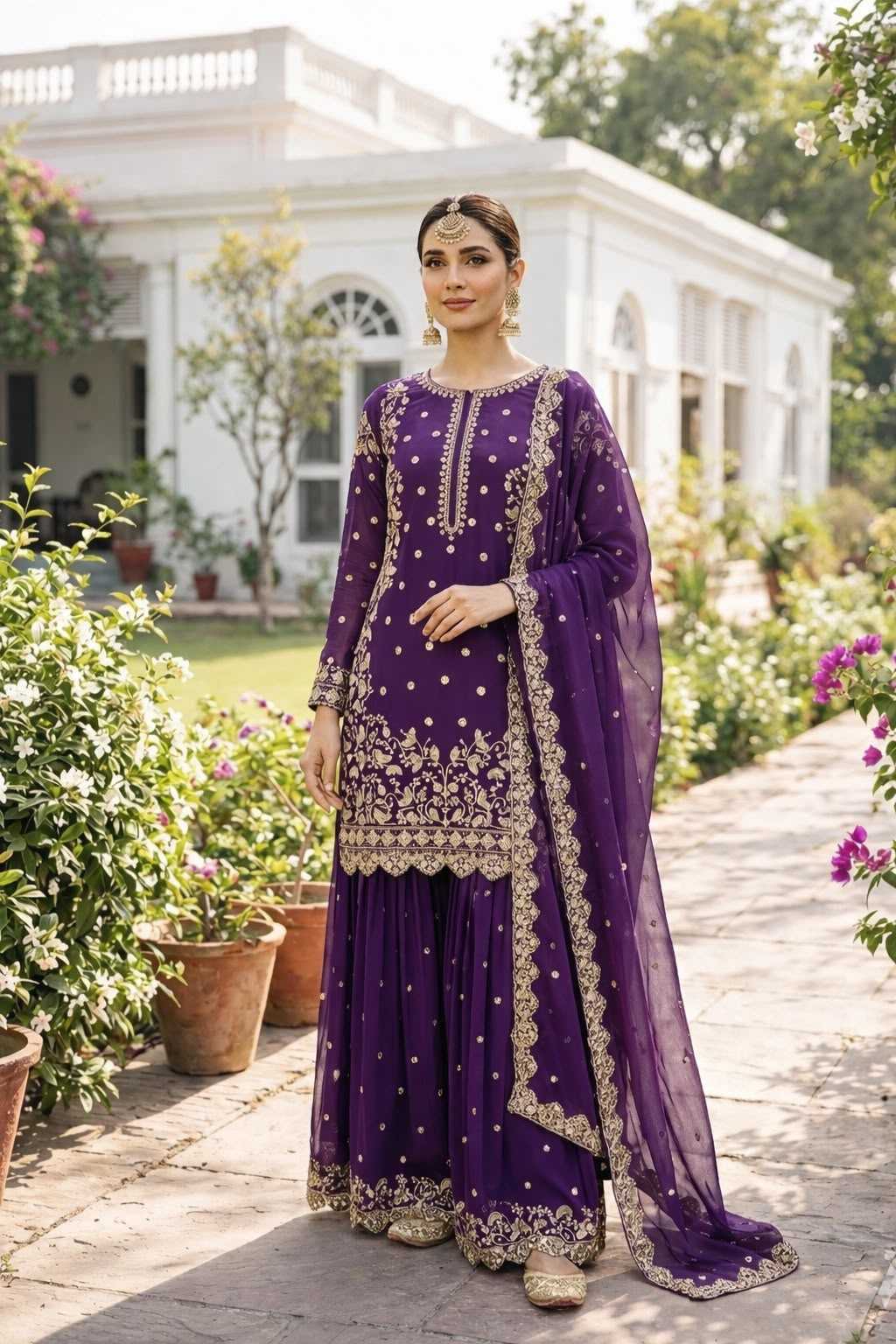 YNF Wholesale Faux Georgette Embroidery Suits  | Surat Manufacturer