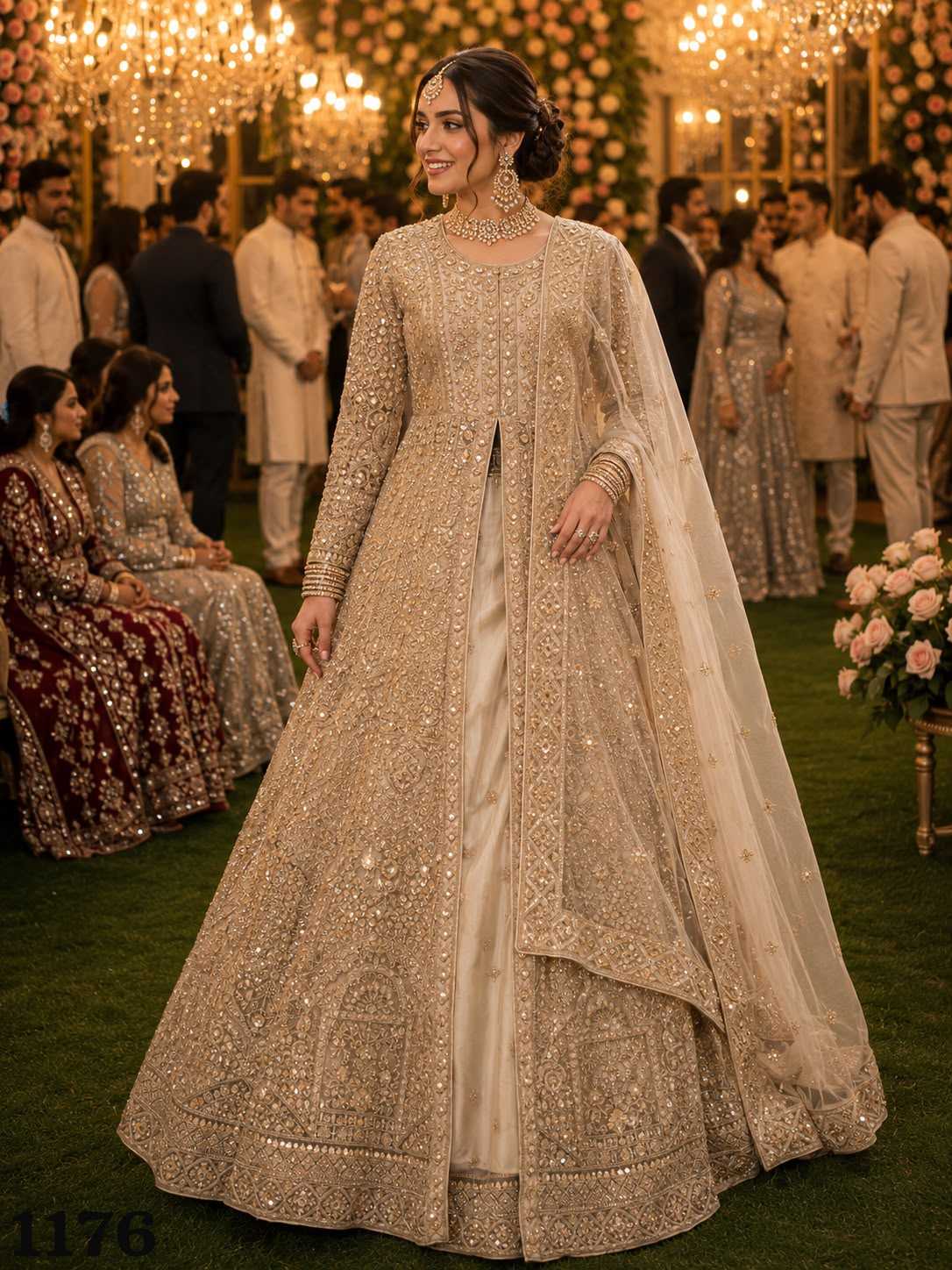 YNF Wholesale Net Embroidered Lehenga  | Surat Manufacturer