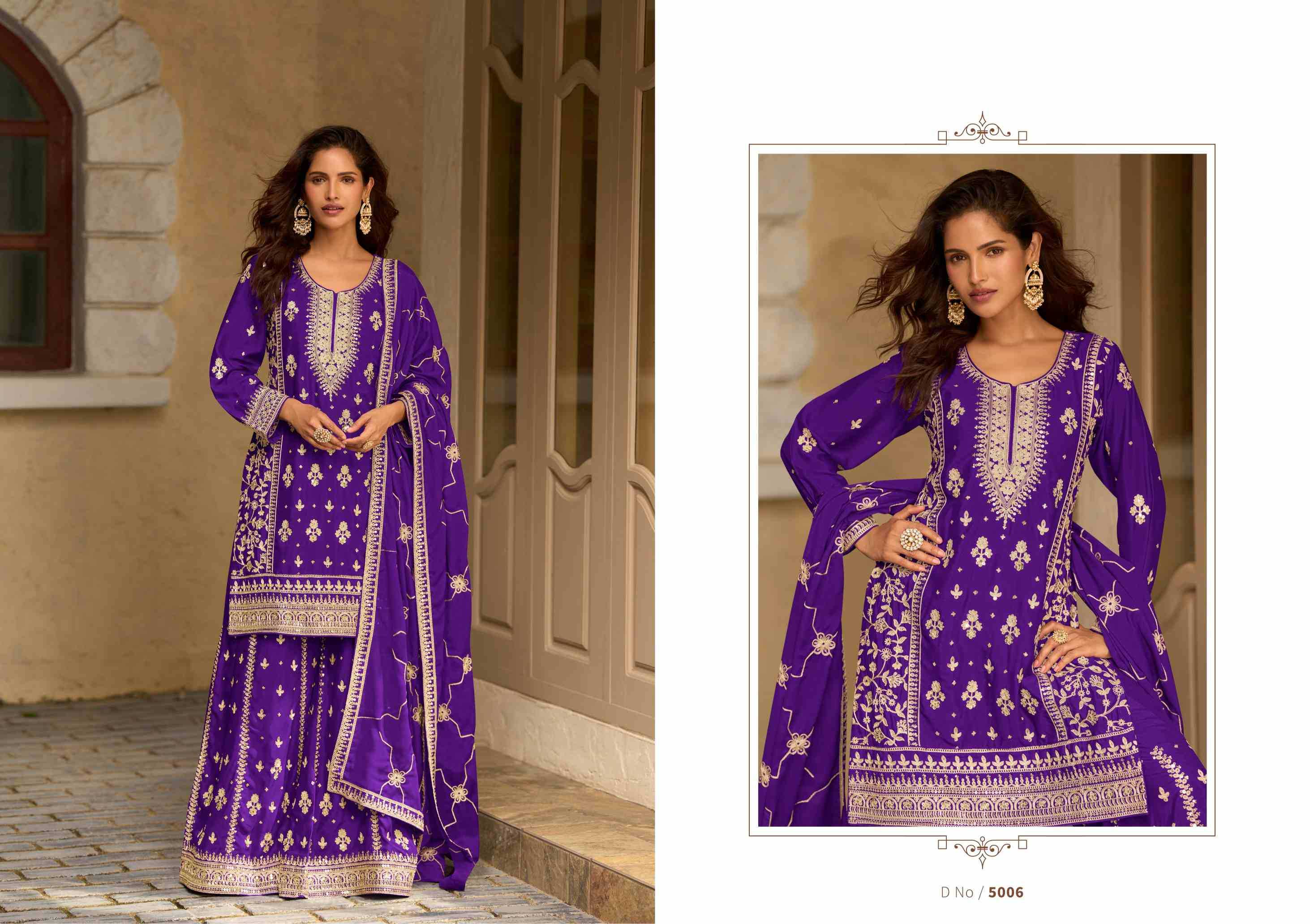 YNF Wholesale Chinon Silk Embroidery Suits  | Surat Manufacturer