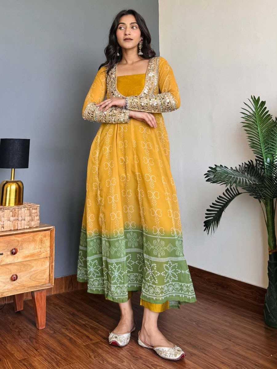 YNF Wholesale Faux Georgette Printed Kurtis  | Surat Manufacturer