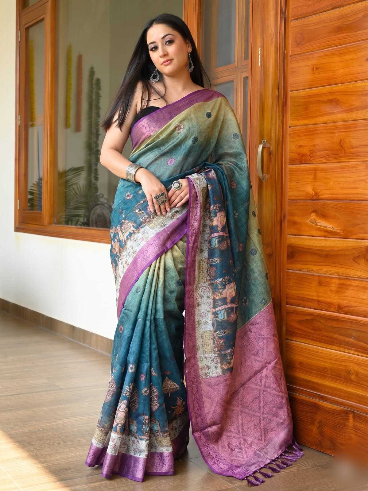 YNF Wholesale Tissue Silk Printed Sarees  | Surat Manufacturer