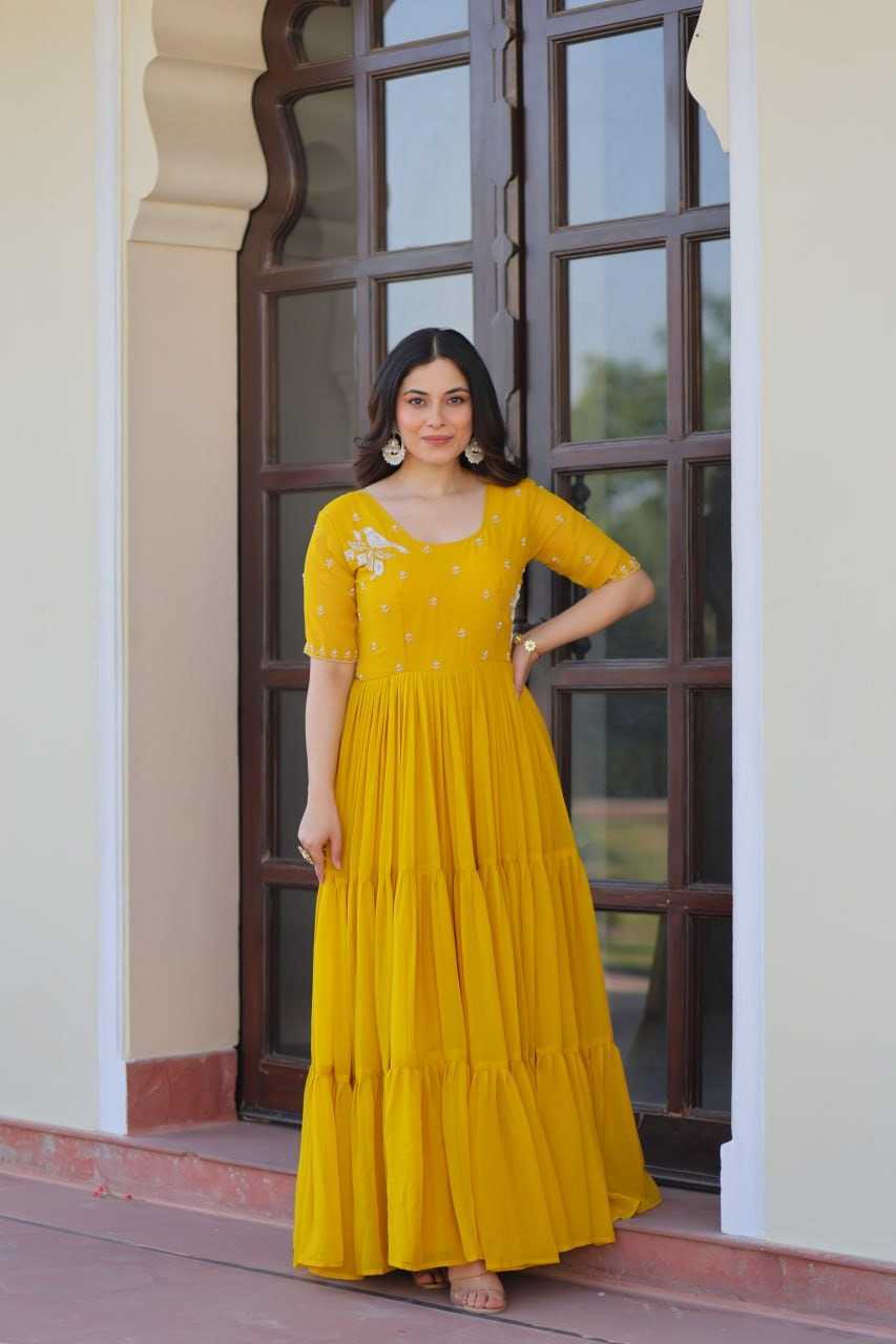 YNF Wholesale Faux Blooming Embroidery Gowns KESH489 1173 | Surat Manufacturer