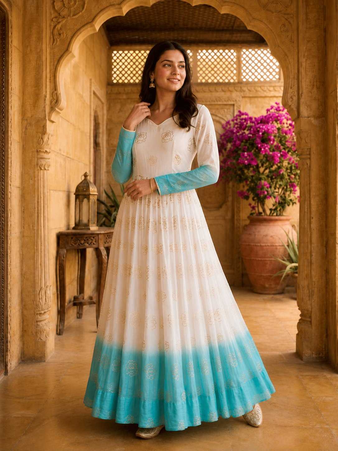 YNF Wholesale Crunchi Fancy Gowns  | Surat Manufacturer