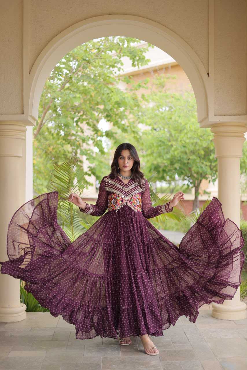 YNF Wholesale Fancy Printed Gowns  | Surat Manufacturer