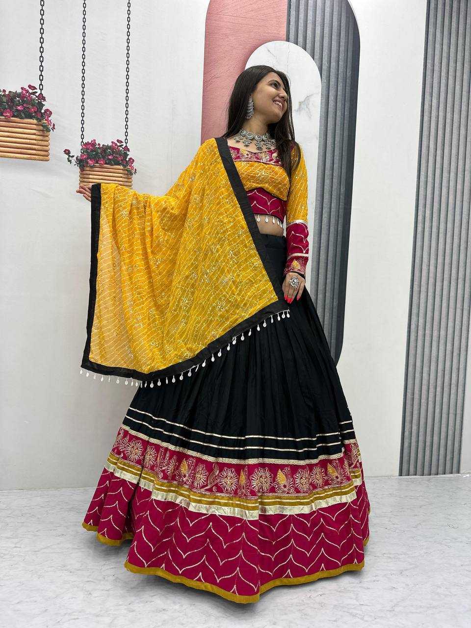 YNF Wholesale Cotton Embroidered Lehenga  | Surat Manufacturer