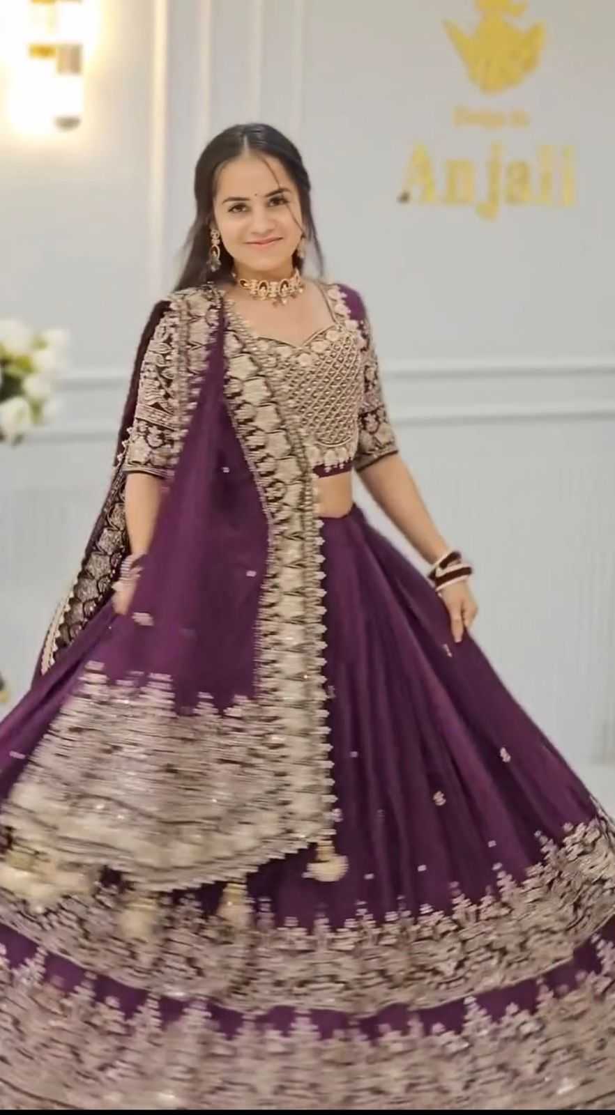 YNF Wholesale Chinon Embroidered Lehenga  | Surat Manufacturer