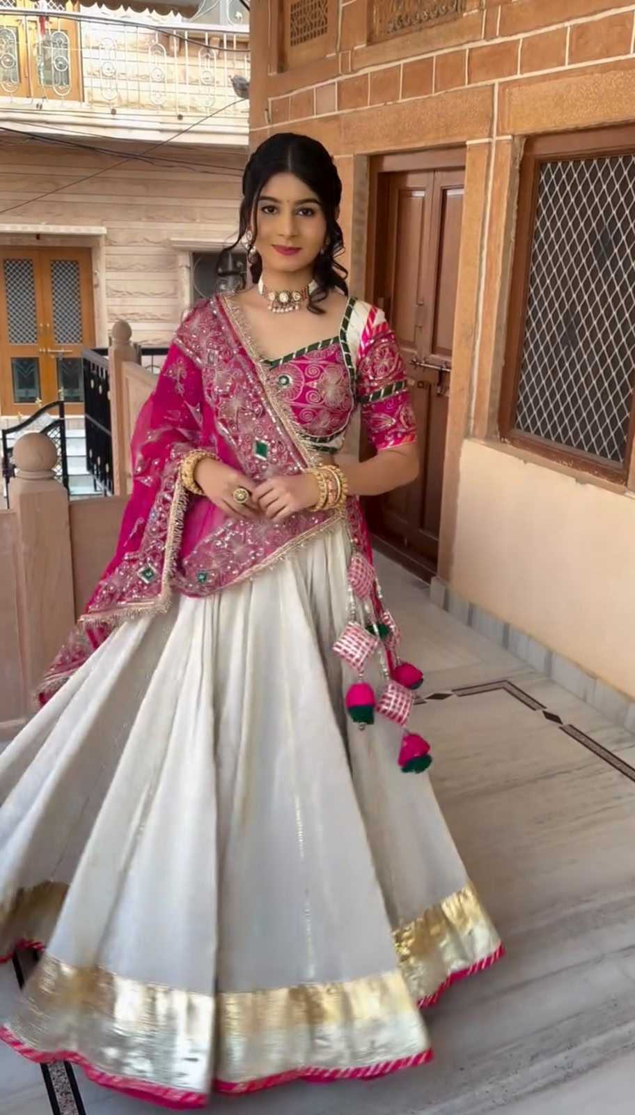 YNF Wholesale Heavy Roman Silk Silk Lehenga  | Surat Manufacturer