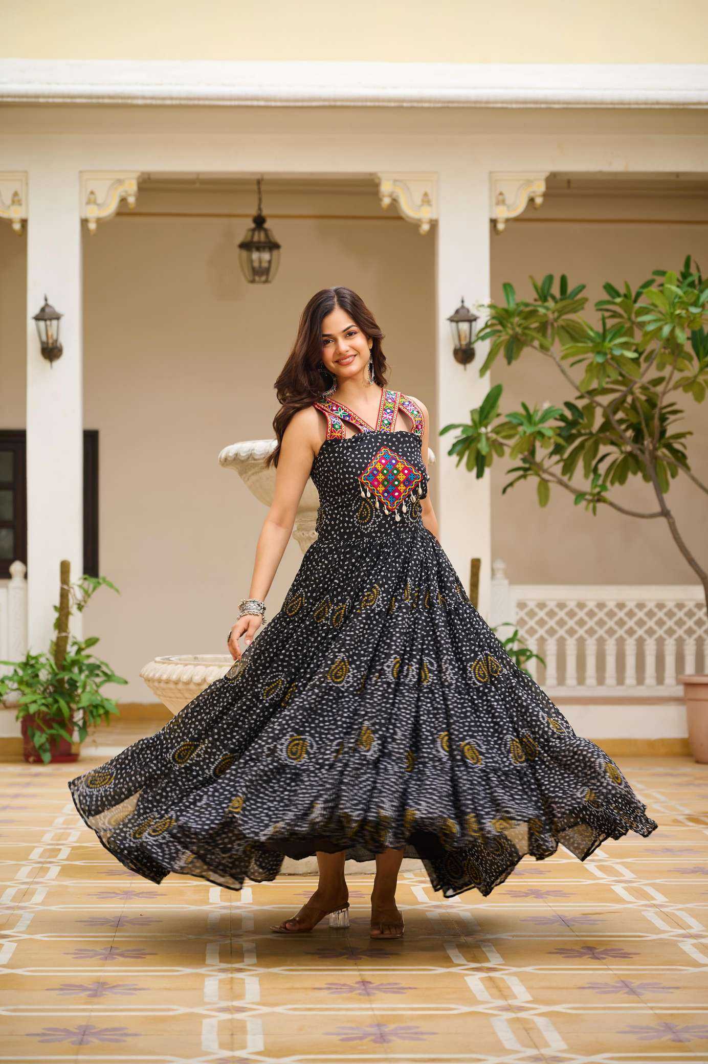 YNF Wholesale Georgette Printed Gowns KESH498 108 | Surat Manufacturer