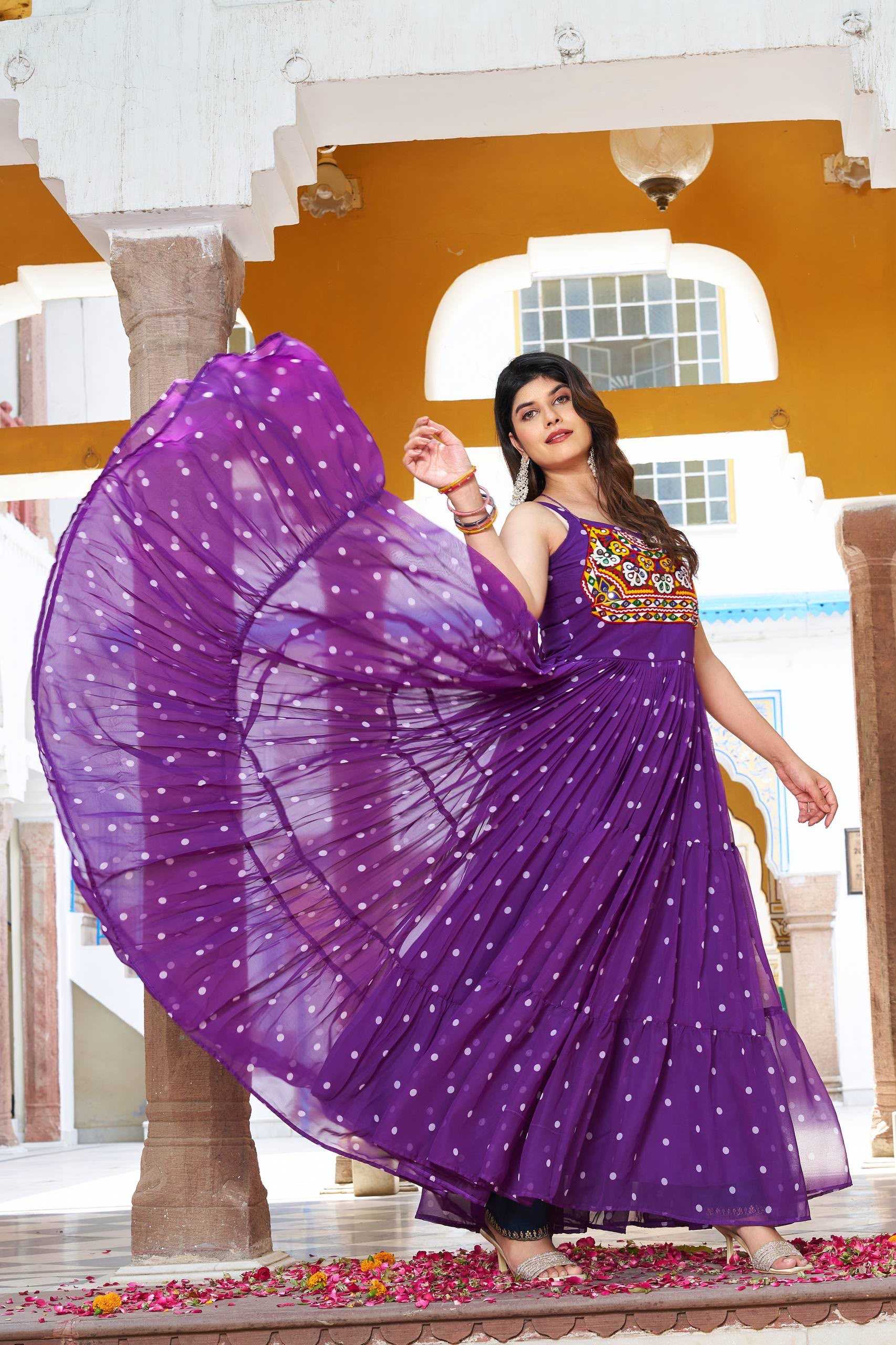 YNF Wholesale Georgette Printed Gowns  | Surat Manufacturer