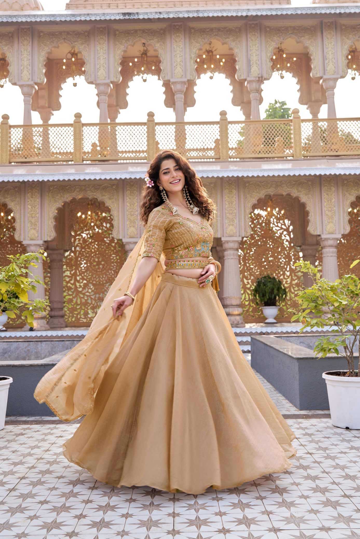 YNF Wholesale Crunchi Embroidered Lehenga  | Surat Manufacturer