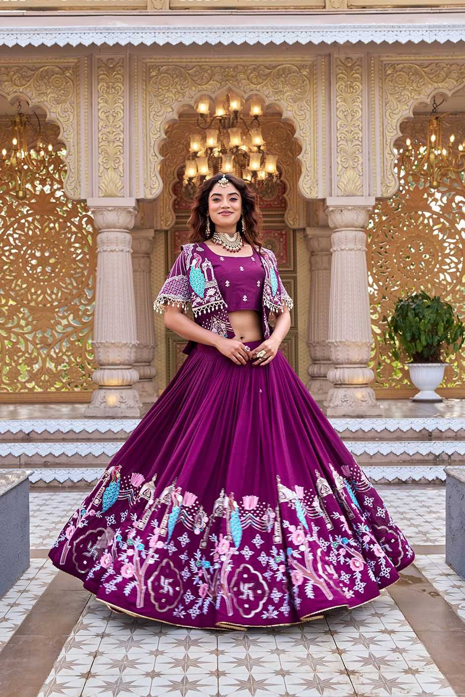 YNF Wholesale Soft Vichitra Embroidered Lehenga KESH498 177 | Surat Manufacturer