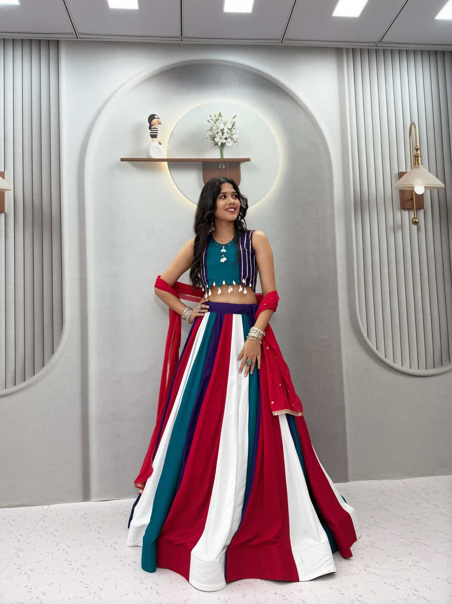 YNF Wholesale Cotton Mirror Work Lehenga KESH498 186 | Surat Manufacturer