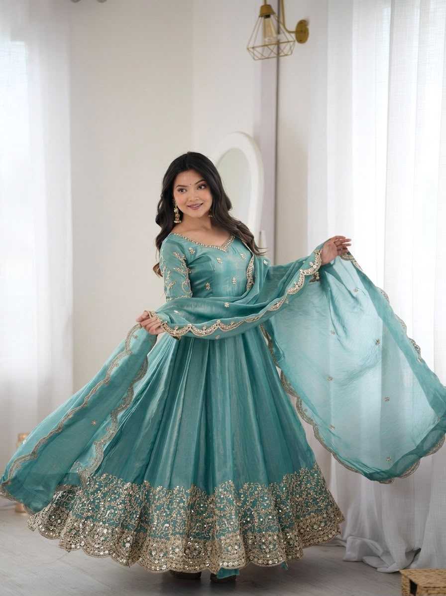 YNF Wholesale Silk Embroidery Gowns KESH499 3185 | Surat Manufacturer